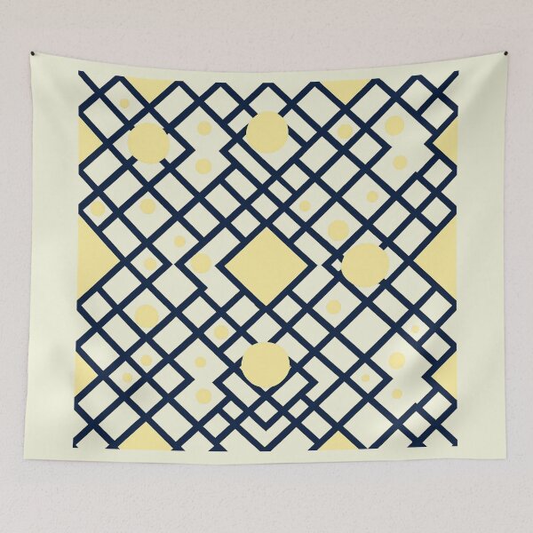 Item preview, Elegant Navy & Yellow Repeat Pattern Transparent Background designed and sold by annenambiro.