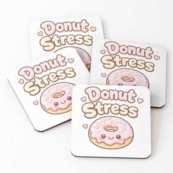 Item preview, Donut Stress - Cute Kawaii Donut Funny Food Pun designed and sold by batoot1.