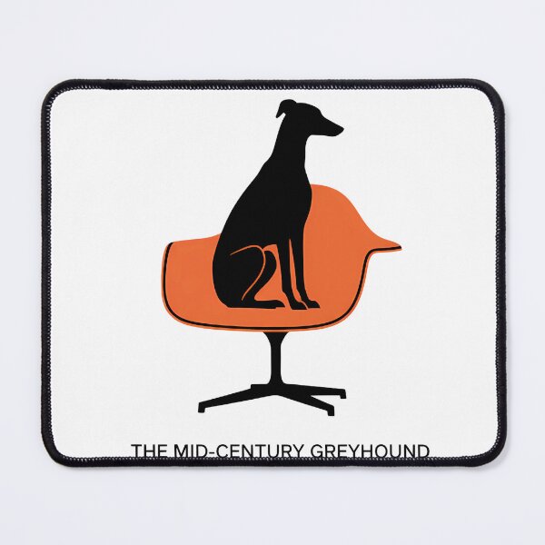 Item preview, Mid Century Modern Greyhound Silhouette Eames Chair Art designed and sold by The Modern Den.