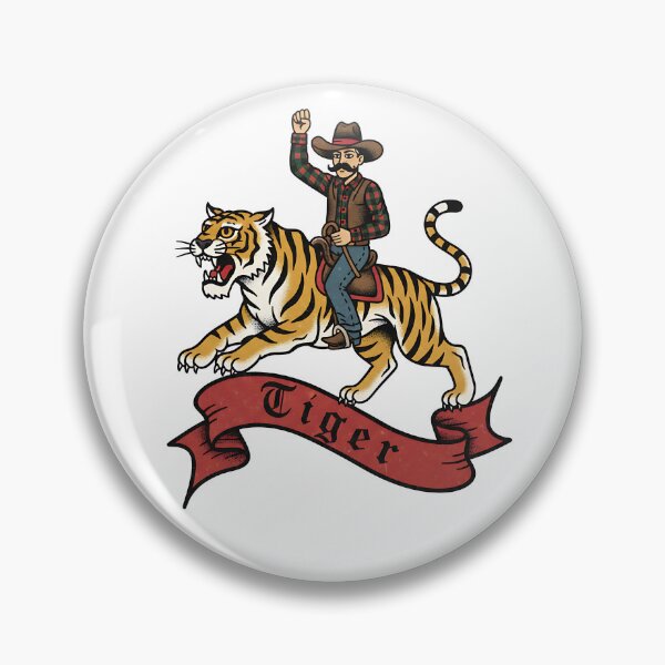 Item preview, Cowboy Riding Tiger designed and sold by CrispyMeowsart.