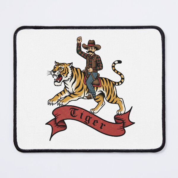 Item preview, Cowboy Riding Tiger designed and sold by CrispyMeowsart.