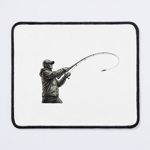Item preview, Metal Fisherman Casting Rod – Industrial Fishing Scene designed and sold by GeaSupplyStudio.