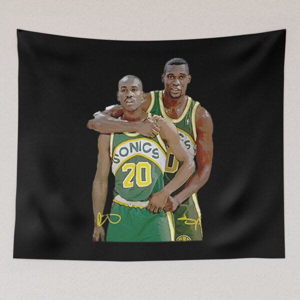 Item preview,  Shawn Kemp Gary Payton Seattle Sonics T-Shirtkemp X Payton designed and sold by ZEEONLINEMARKET.