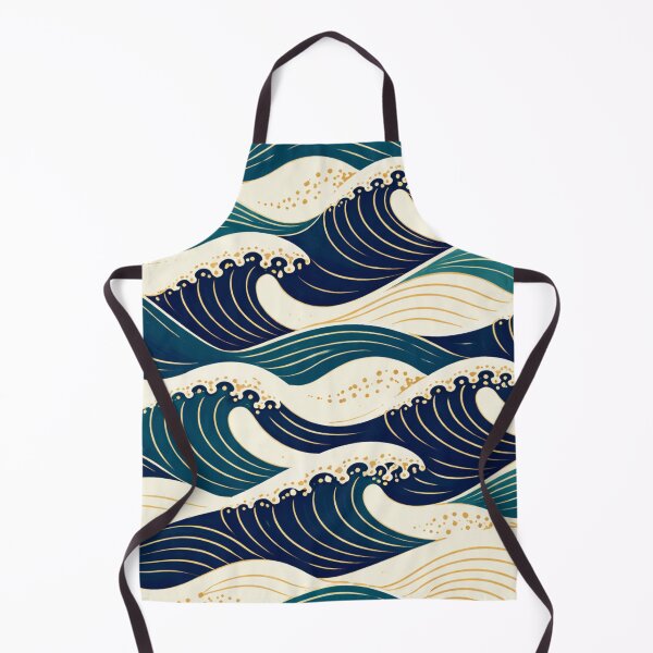 Item preview, Japanese Ocean Waves Seamless Pattern designed and sold by Raddoodles.