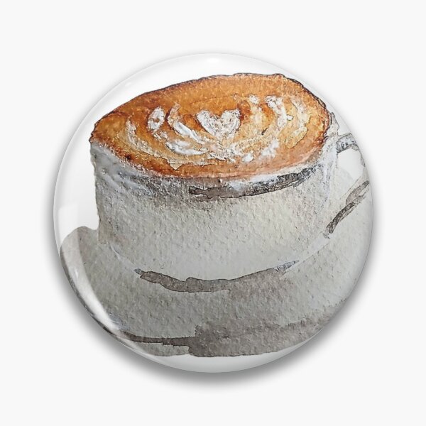 Item preview, Relaxing Latte Art Coffee Cup Watercolor Illustration designed and sold by TableArt.