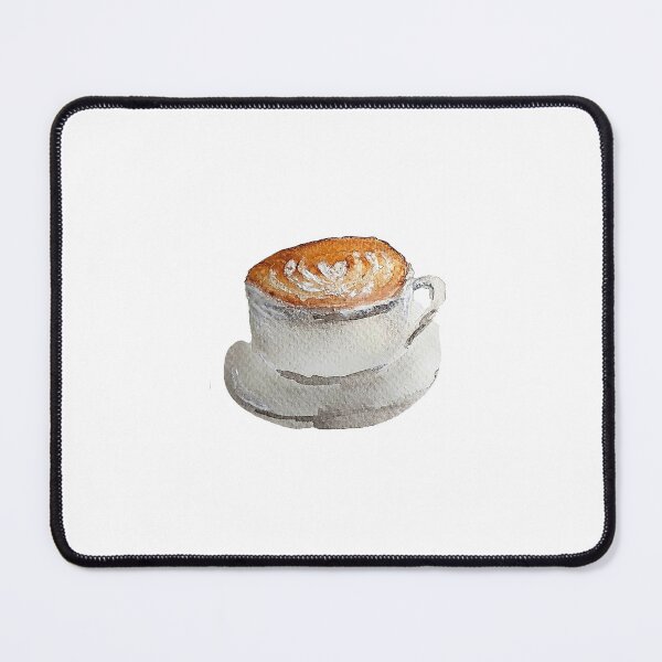 Item preview, Relaxing Latte Art Coffee Cup Watercolor Illustration designed and sold by TableArt.