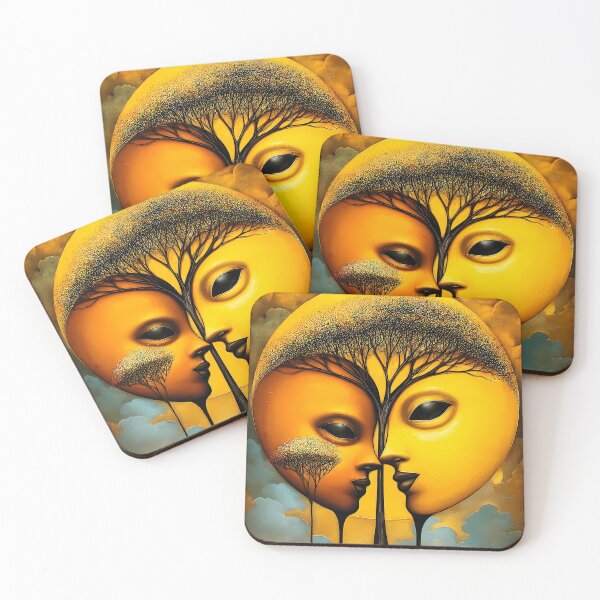 Item preview, Two faces in a tree - a surreal nature motif designed and sold by WhimsyArt ○ byGTL.
