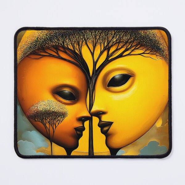 Item preview, Two faces in a tree - a surreal nature motif designed and sold by WhimsyArt ○ byGTL.