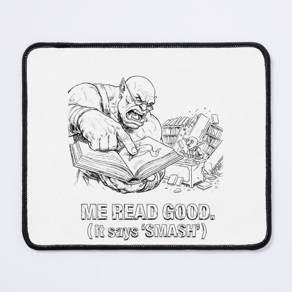 Item preview, The Literate Barbarian - Funny DnD Orc Creature designed and sold by bapupa.
