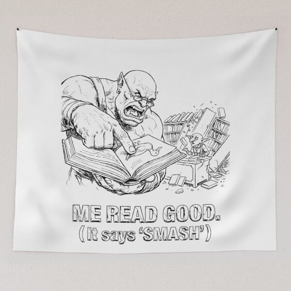 Item preview, The Literate Barbarian - Funny DnD Orc Creature designed and sold by bapupa.
