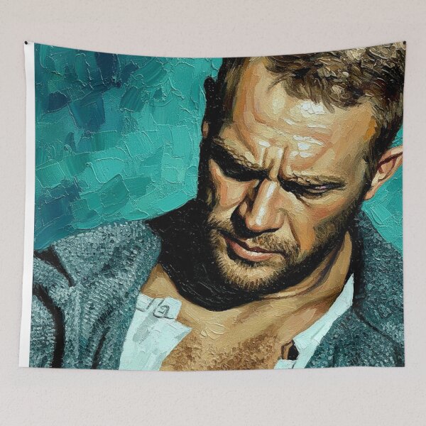 Item preview, The Metamorphosis: Steve McQueen Butterfly Impasto Portrait designed and sold by Art's Diner.