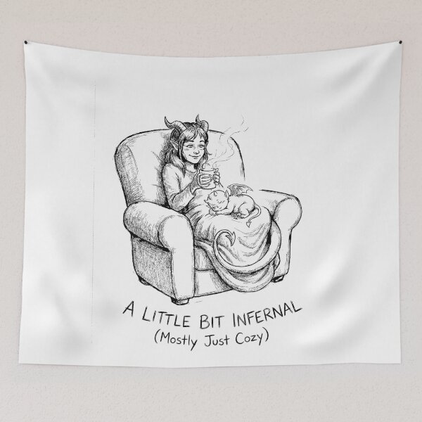 Item preview, Infernal Warmth & Cozy Vibes - Funny DnD Tiefling Creature designed and sold by bapupa.