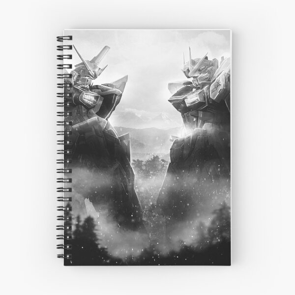 Item preview, black white justice gundam and Strike Freedom Gundam illustration digital art designed and sold by sabartgunpla.