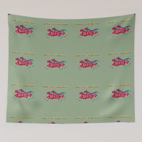 Item preview, Twin Horses in Full Gallop – Wild Freedom Art designed and sold by VeenaArtStudio.