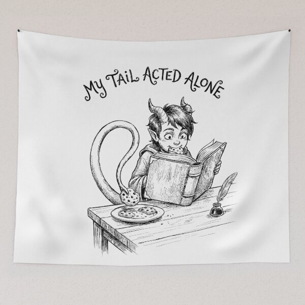 Item preview, The Prehensile Snack Thief - Funny DnD Tiefling Creature designed and sold by bapupa.