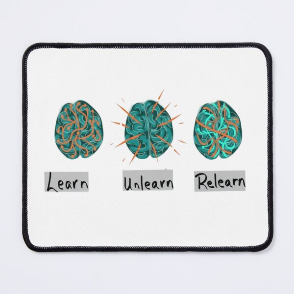Item preview, Learn Unlearn Relearn Neuroplasticity Brain Art designed and sold by JossDesign15.