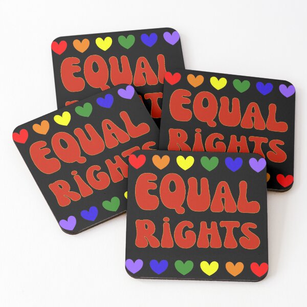 Item preview, EQUAL RIGHTS - rainbow colored hearts designed and sold by Stefrait-7.