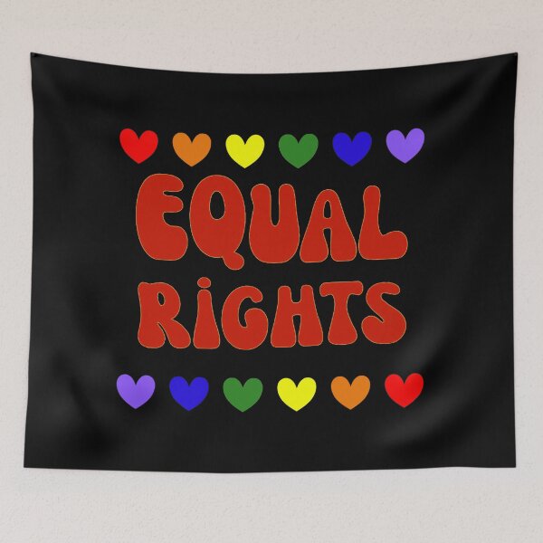 Item preview, EQUAL RIGHTS - rainbow colored hearts designed and sold by Stefrait-7.