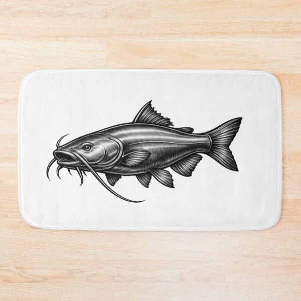 Item preview, Metal Catfish Outline – Steel Fishing Graphic designed and sold by GeaSupplyStudio.