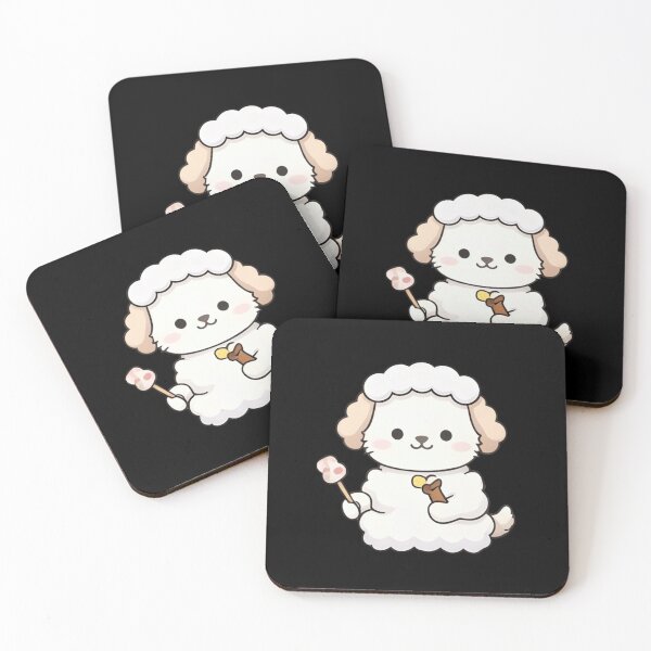 Item preview, Kawaii Fluffy Poodle Dog with Toasted Marshmallow designed and sold by Trendora90.