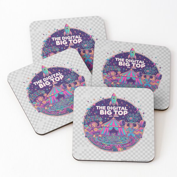 Item preview, The Digital Big Top 2026 Cyber Circus Sticker | Neon Futuristic Carnival designed and sold by mdj96.