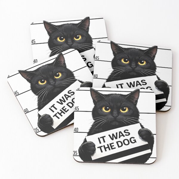 Item preview, It Was The Dog – Guilty Cat Mugshot designed and sold by Snurly.