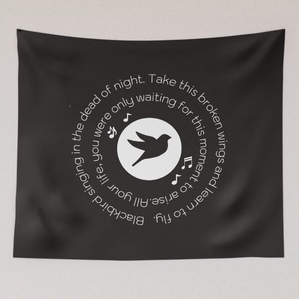 Item preview, Blackbird Singing In The Dead Of Night, Blackbird Beatles, Beatles Lyrics Hippie, Music Lovers Gift designed and sold by sirina2796.