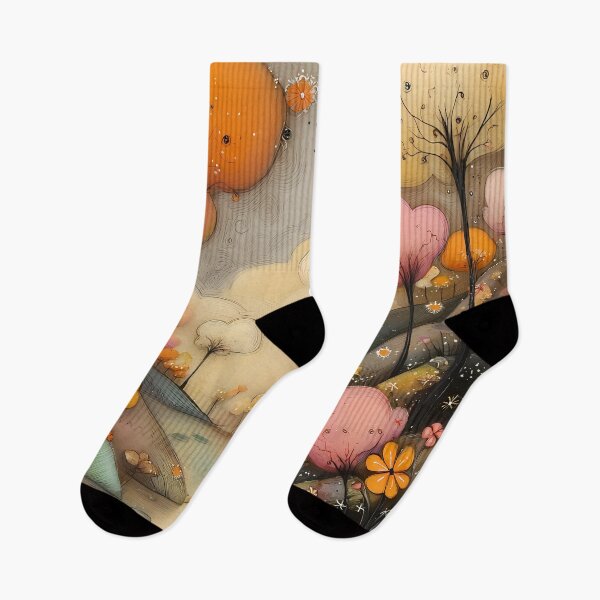 Item preview, abstract, fairytale landscape with trees and flowers designed and sold by WhimsyArt ○ byGTL.