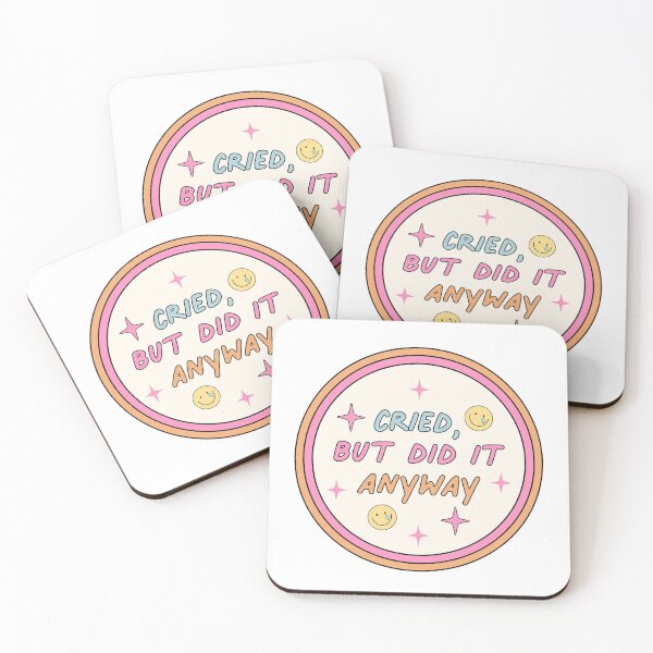 Item preview, cried but did it anyway - relatable mental health design designed and sold by JinxyArtistry.