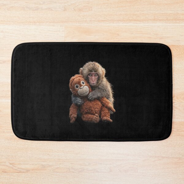 Item preview, Baby Monkey Punch Hugging Plush Toy – Emotional Winter Wildlife Design designed and sold by KAYJAY DESIGNS.