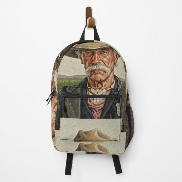 Item preview, The Frontier Marshal: Sam Elliott Rugged Impasto Portrait designed and sold by Art's Diner.