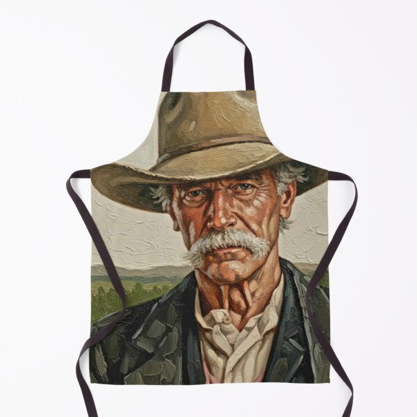Item preview, The Frontier Marshal: Sam Elliott Rugged Impasto Portrait designed and sold by Art's Diner.