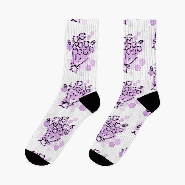 Item preview, Bouquet of Small Flowers in Purple Tones – Lineart Illustration designed and sold by iamKRUK.