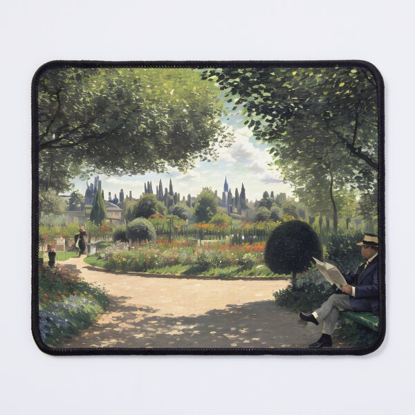 Item preview, Adolphe Monet Reading in the Garden designed and sold by artdesignsnow.
