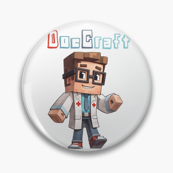 Item preview, DocCraft Minecraft Doctor - Cute Blocky Lego Style Art Print designed and sold by DesignArtist.ia.