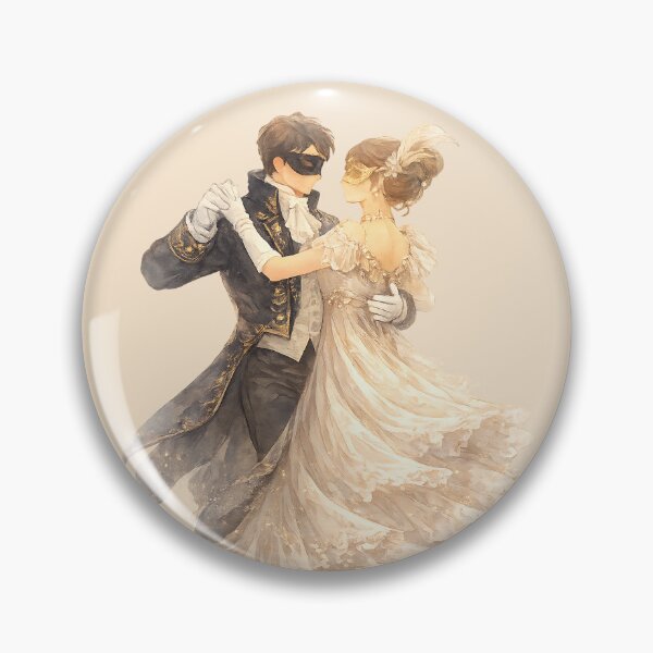 Item preview, Masquerade Waltz – Regency Dancing Couple Illustration designed and sold by BumbleVee ☀️.