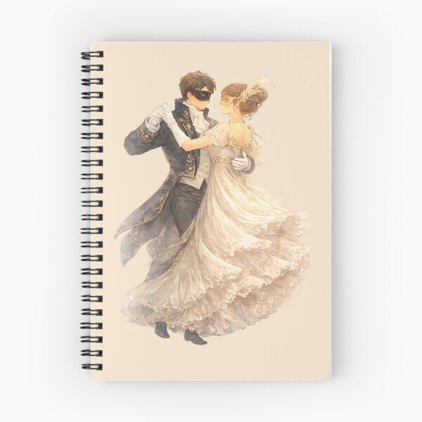 Item preview, Masquerade Waltz – Regency Dancing Couple Illustration designed and sold by BumbleVee ☀️.