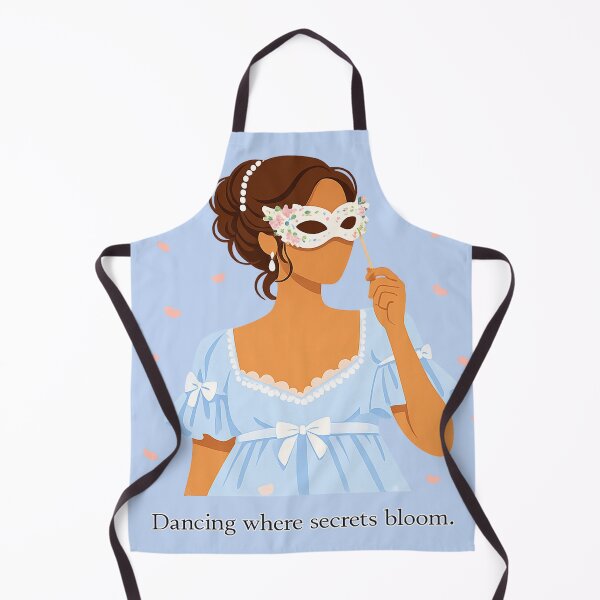 Item preview, Dancing Where Secrets Bloom – Regency Blue Masquerade Illustration designed and sold by BumbleVee ☀️.