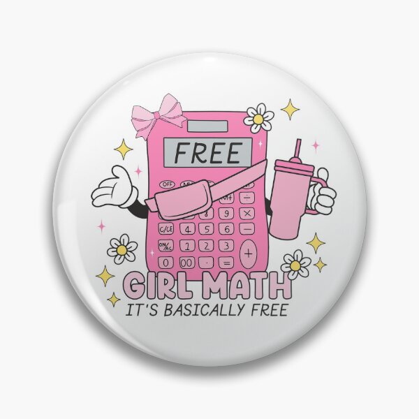 Item preview, girl math it's basically free - pink calculator cute girly quote designed and sold by JinxyArtistry.