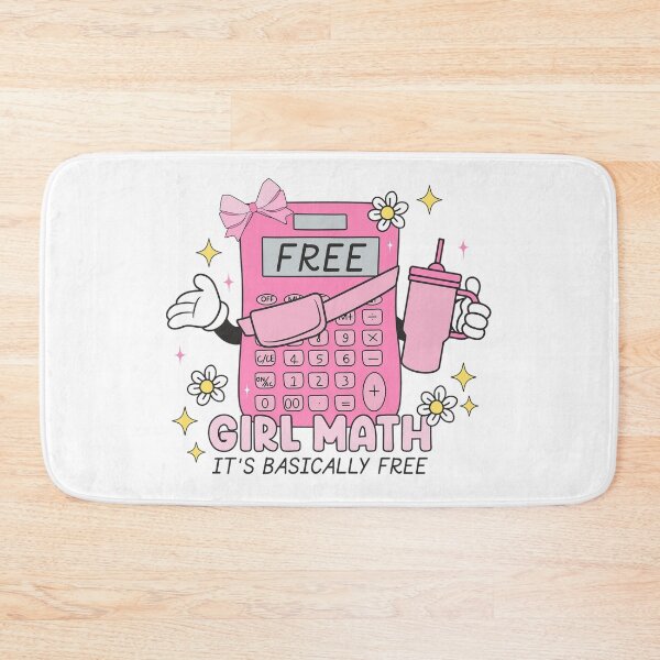Item preview, girl math it's basically free - pink calculator cute girly quote designed and sold by JinxyArtistry.