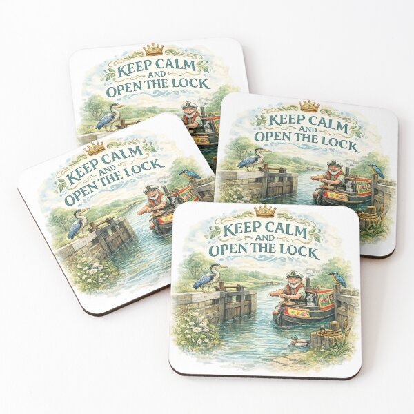Item preview, Keep Calm And Open The Lock Funny Narrowboat designed and sold by Tender Flower Clothing.