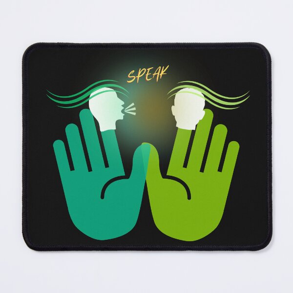 Item preview, Speak – Funny Green Hand Puppet Communication Design designed and sold by Aquarius-club.