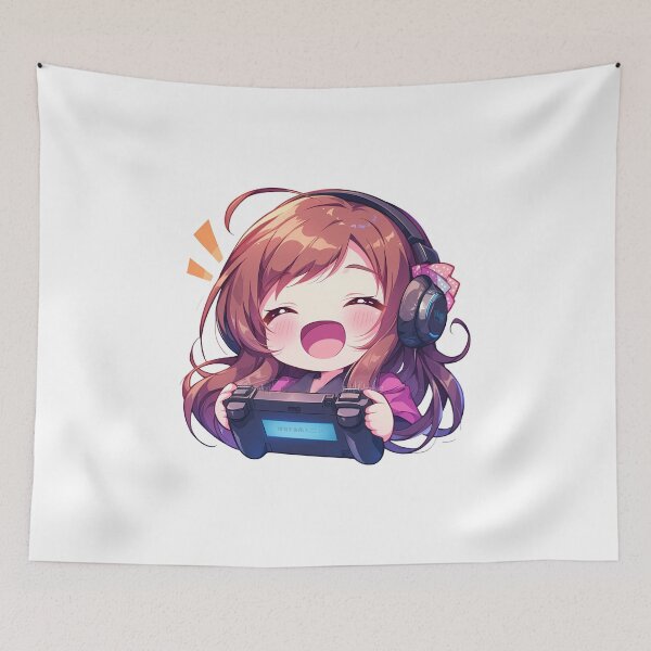 Item preview, Yugiri Zombieland Saga Anime Girl Cute Chibi Playing Video Game designed and sold by earlobejerk.