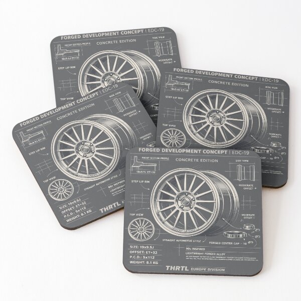 Item preview, EDC-19 Concrete Edition – 90s Performance Forged Wheel Blueprint Poster designed and sold by ClassicThrottle.