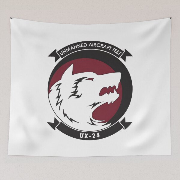 Item preview, UX-24 Ghost Wolves Unmanned Aircraft Test Military Emblem designed and sold by CharlieDesings.