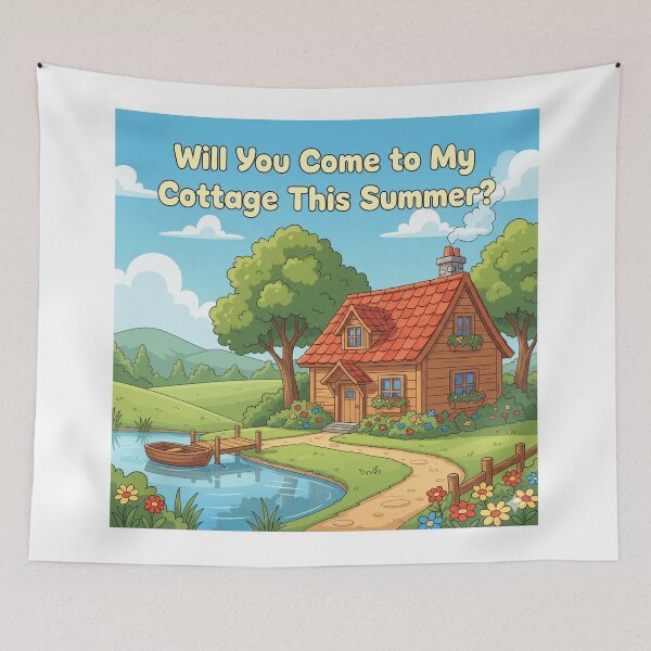 Item preview, Will You Come To My Cottage This Summer designed and sold by Art for Every Person.