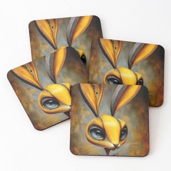 Item preview, Surreal portrait of a rabbit with long ears - vintage style designed and sold by WhimsyArt ○ byGTL.