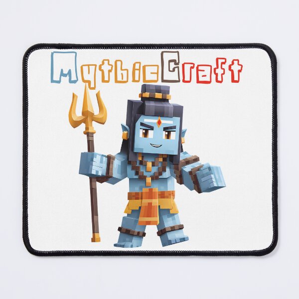 Item preview, MythicCraft Minecraft Shiva - Cute Blocky Lego Style Art Print designed and sold by DesignArtist.ia.