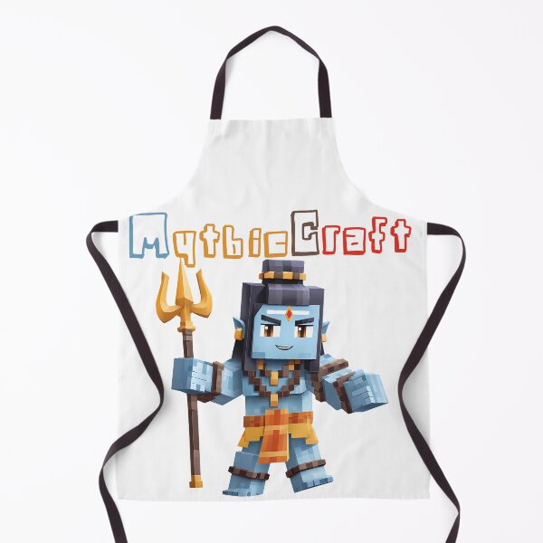 Item preview, MythicCraft Minecraft Shiva - Cute Blocky Lego Style Art Print designed and sold by DesignArtist.ia.