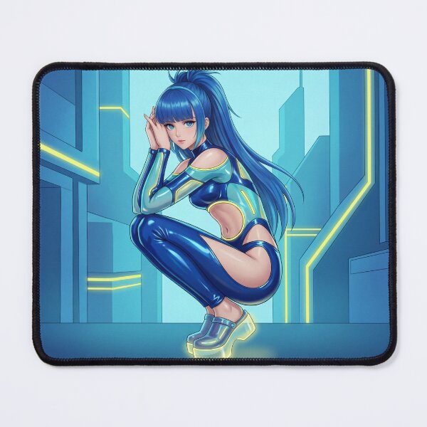 Item preview, Electric Muse – Cyberpunk Fashion Portrait designed and sold by stereonut.